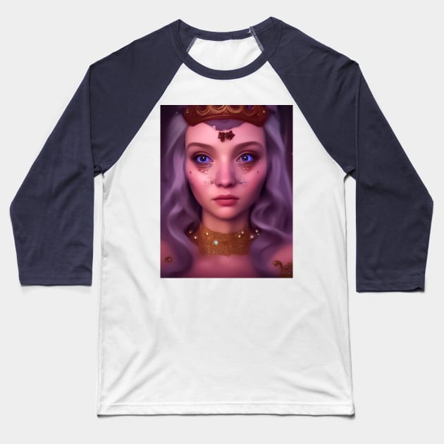 Christmas Princess Baseball T-Shirt by Feel Imagine Create